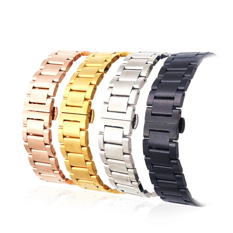 Hot product premium all brushed surface stainless steel quick release watch bracelet for smart watch band
