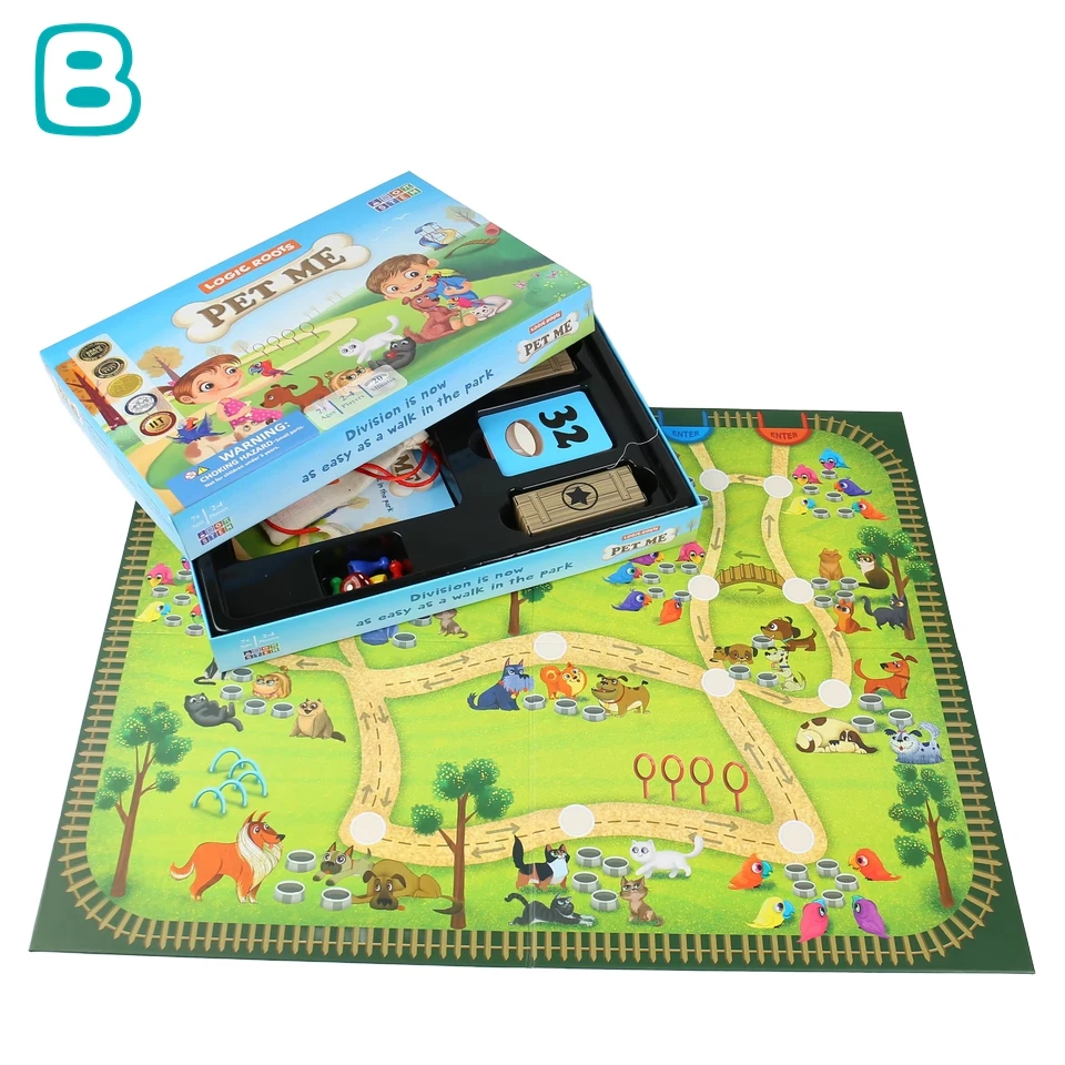 Wholesale Custom Board Games For Kids Children Educational Board Game Maker High Quality Printing Cards Game with Box