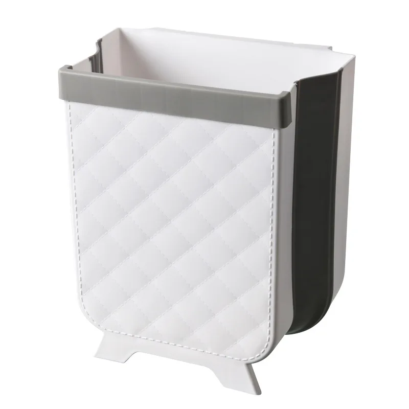 Folding Trash Can for Kitchen Cabinet Door Wall Mounted Thickened Folding Waste Bin Toilet Classified Folding Waste Basket
