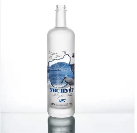 700ml 750 Ml Vodka Frosted Bottle 500 Ml Glass Bottles For Alcoholic Whisky liquor Manufacturer Wholesale