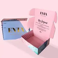 Wholesale Pink Packaging Mailer Paper Box Mailing Shipping Corrugated Cardboard Mailer Boxes Custom Logo