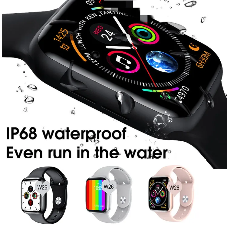  2021 сертифицированные Смарт-часы Reloj Inteligente Series 6 Iwo 44 мм экран для мужчин и женщин W26 Plus