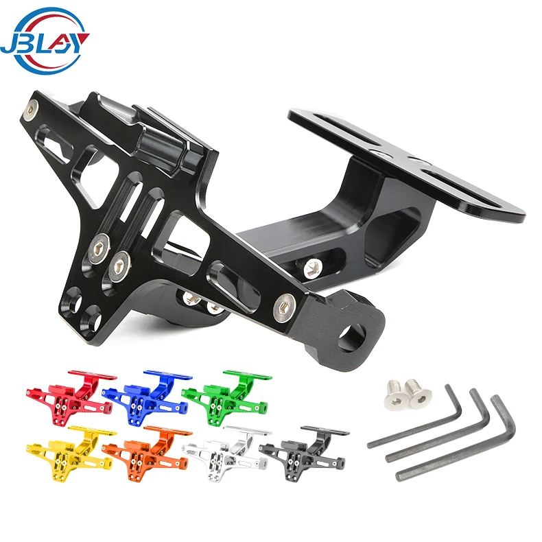 Motorbike Monkey M3M5 Adjustable Aluminum License Plate Frame Bracket Motorcycle License Plate Holder with LED Light