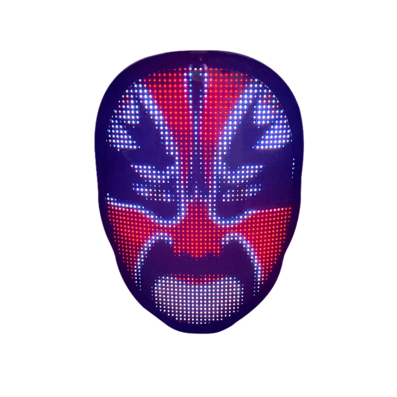 New Arrival Full Color LED Message App Changing Pictures LED Lighting Party Mask Masquerade Masks PVC Halloween Party Decoration