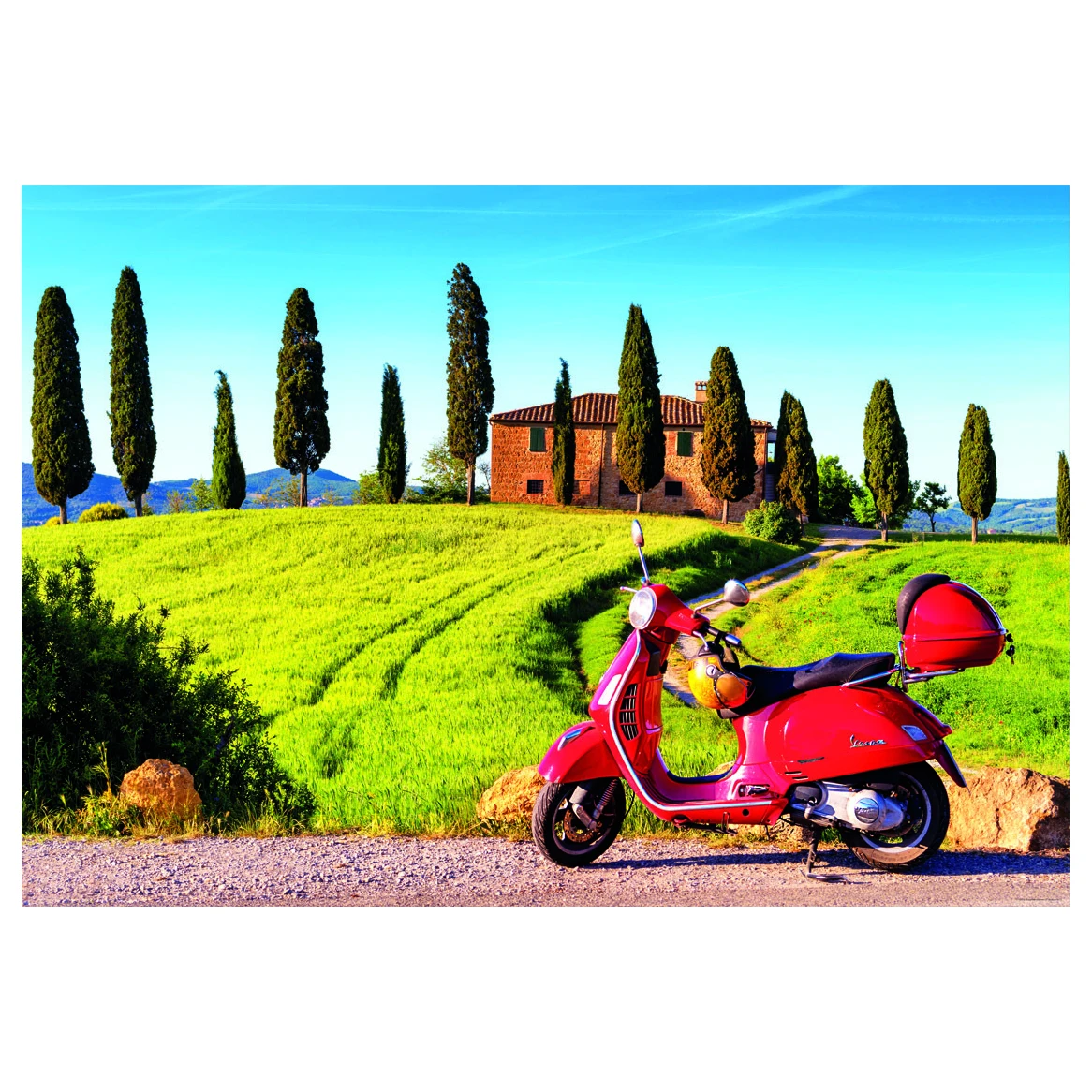
5D Diy Diamond Painting Full Cross Stitch Diamond Mosaic Scooter In Toscana Landscape Motorcycle Italy Diamond Embroidery Decor 
