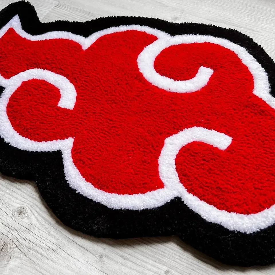 Non-slip red cloud fluffy absorbent microfiber lovely door mat