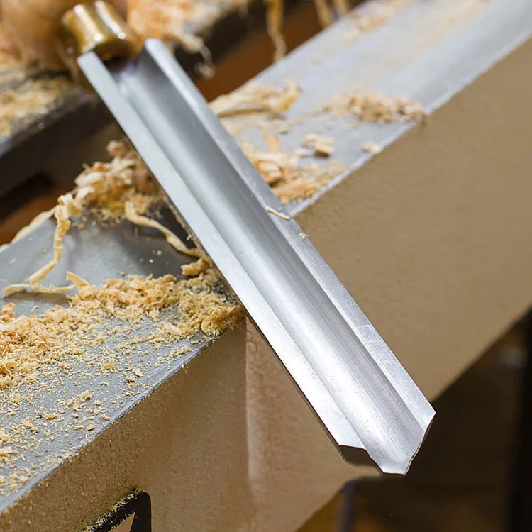 8PCS beech wood handle woodworking tools round cutter engraving chisel Set