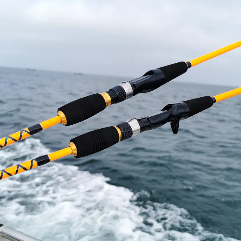 1.55m 1.7m Hot sale 2 sections jigging fishing rod super short spinning and casting carbon rod