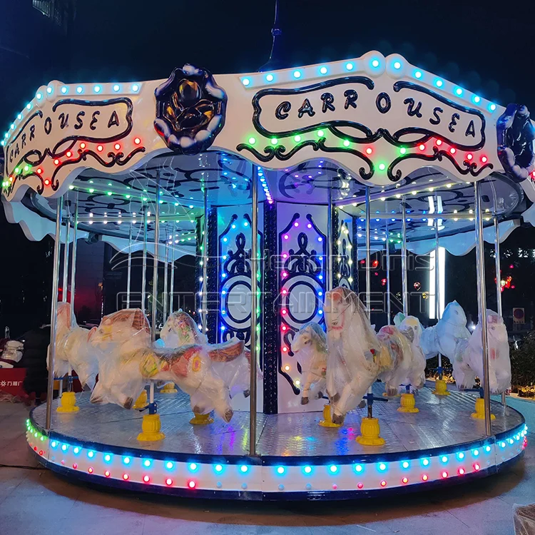 Hot sale shopping mall funny ocean kids rides 6 seats mini carousel for sale