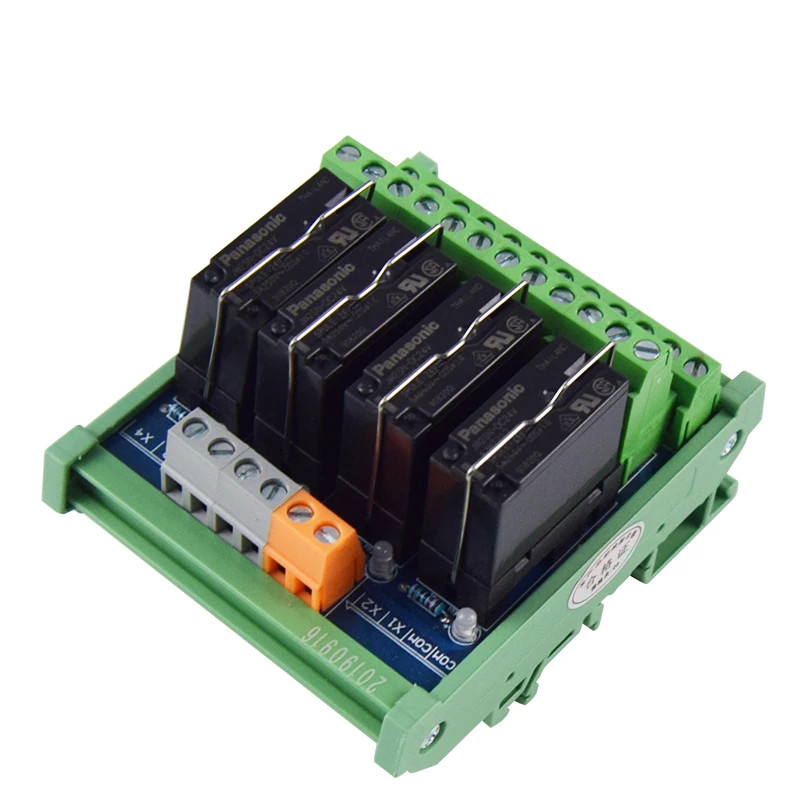 Huaqingjun 4-Channel DPDT Songxia Relay Module 8 Pins JW2SN-DC24V Electromagnetic Relays for CNC Machine