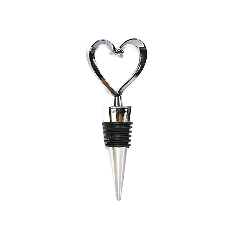 2022 Top Seller New Design Zinc Alloy Love Heart Shape Wine Stopper Bar Supplies Fresh Plug Bottle Wedding Favor Decoration Tool