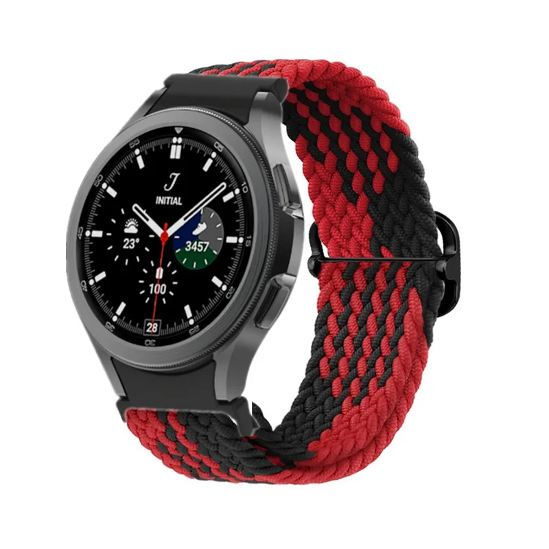 Suitable for Samsung Galaxy watc4/5 pro sliding buckle elastic woven nylon loop strap 40/44/45mm