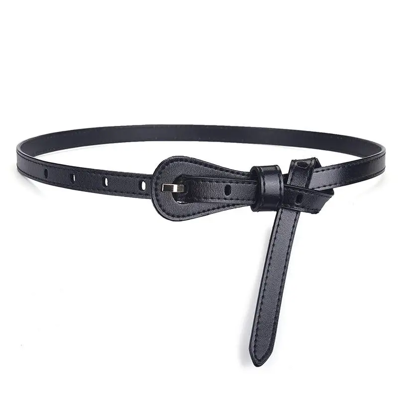 2023 New High Quality Pretty Woman Leather Belts Ladies Girls Genuine Leather Thin Belt Without Buckle