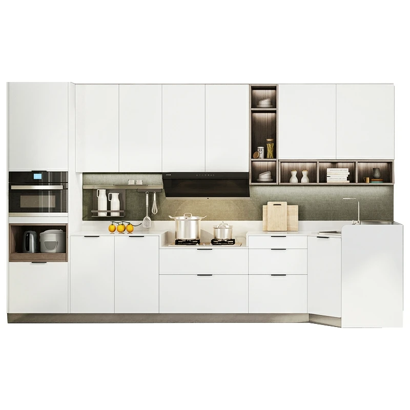 
contemporary style acrylic self assemble kitchen cabinets designs storage furniture for small kitchens hot selling 