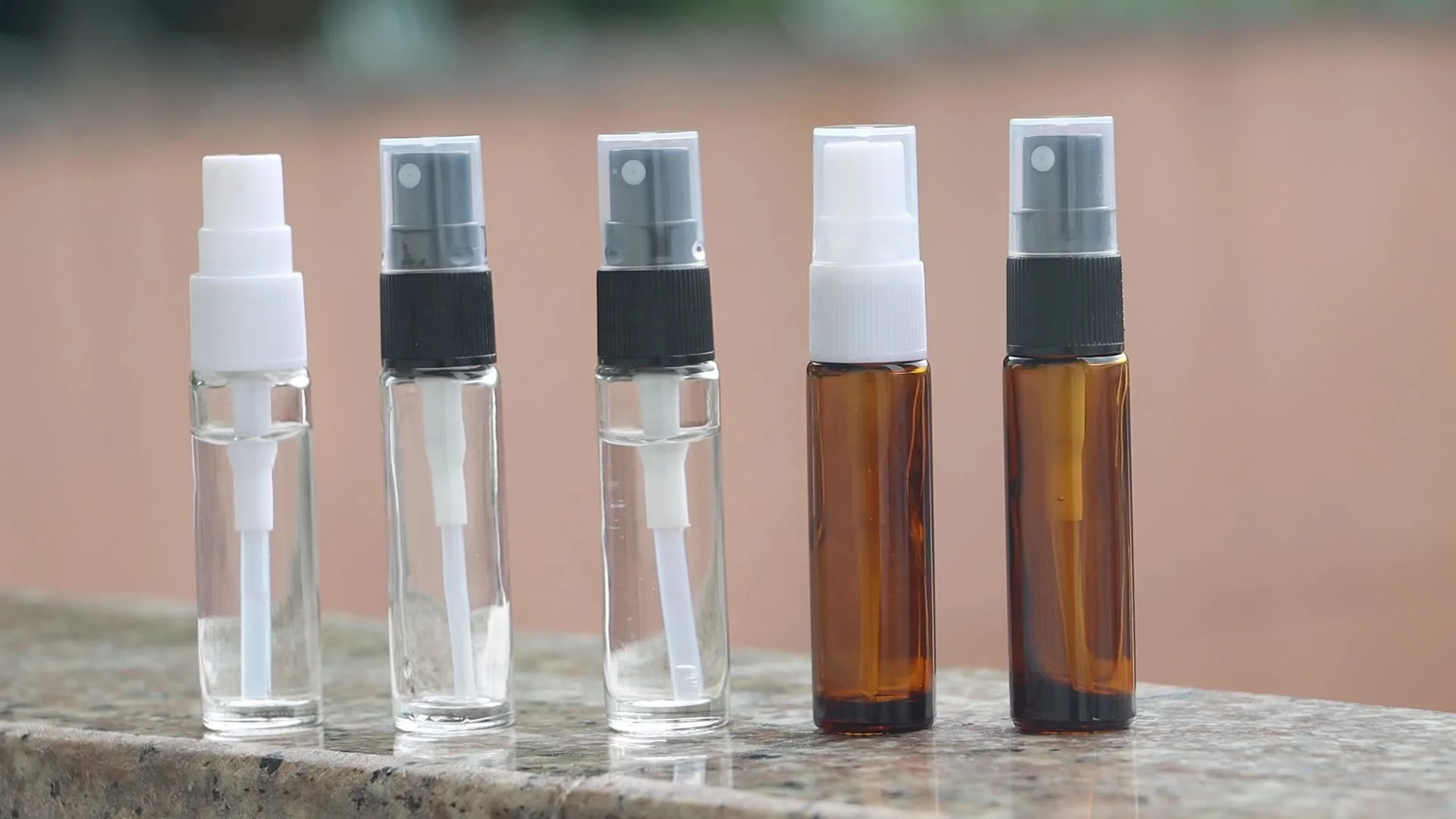 High Quality glass spray bottle with Plastic Spray Pump Mini Tester 10ml Small Perfume Atomizer Vials Sample Glass Bottle