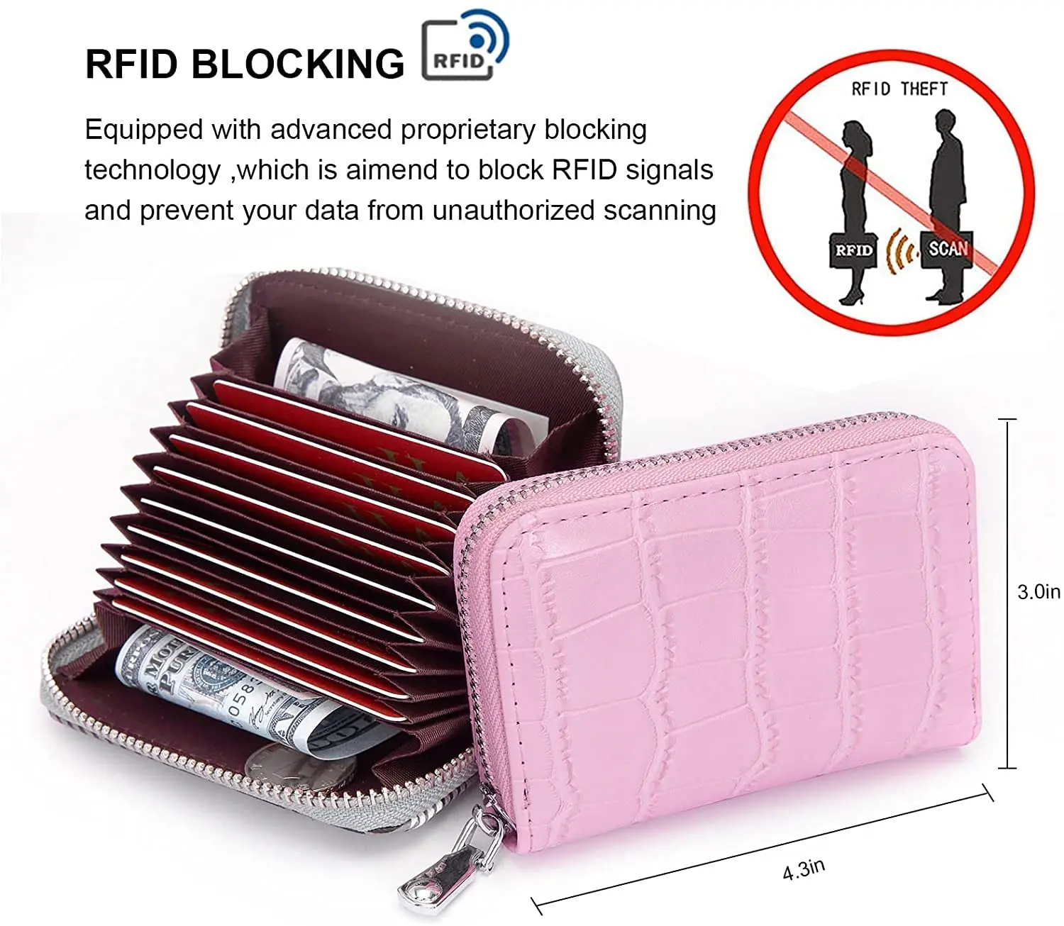 Wholesale  RFID Blocking CREDIT CARD HOLDER with custom logo