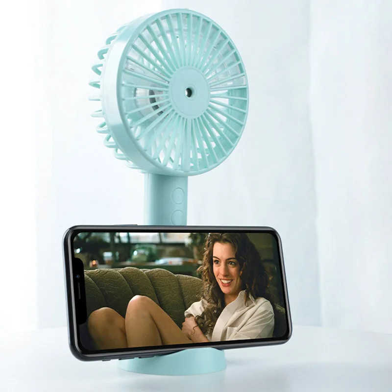 2 in 1 Water Spray Mist USB Mini Fan Cooler Mist Ceiling Electronic Handheld Fan With Logo