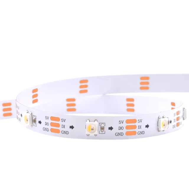 2 Years Warrant UL CE Rohs 30D 30pixel RGB RGBW 5V 12V SMD 5050 SK-6812 WS2811 Smart Flexible Soft Led Pixel Strip Light