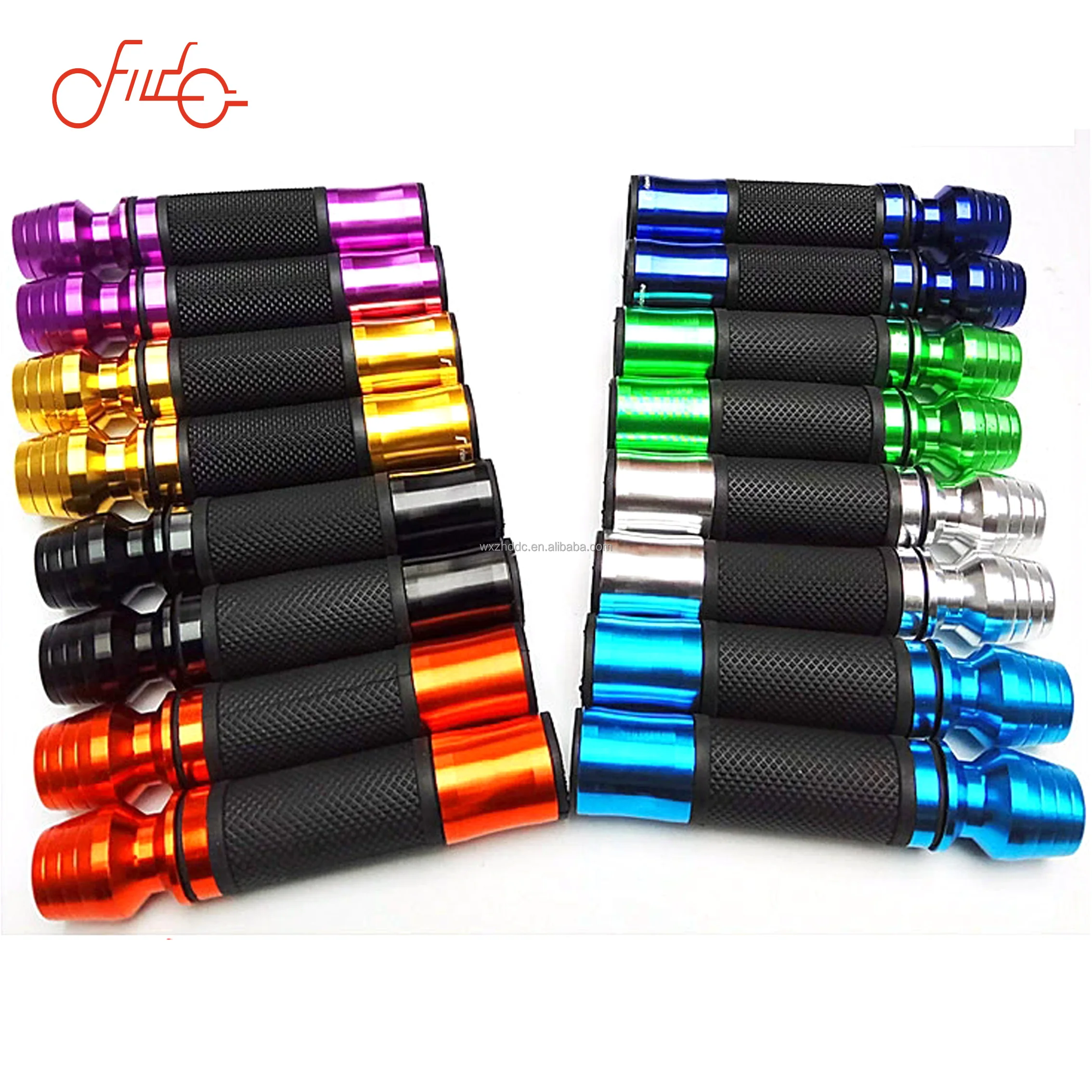 The Fine Quality Durable Universal Aluminum CNC Handle Grip Plus Lengthened Rubber Grip Handlebar End Grips for Motorcycles