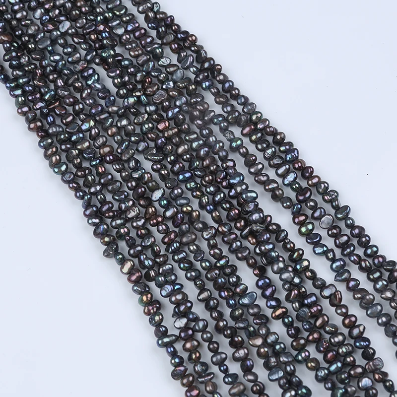 4-5mm dye color Black Natural baroque freshwater pearl beads