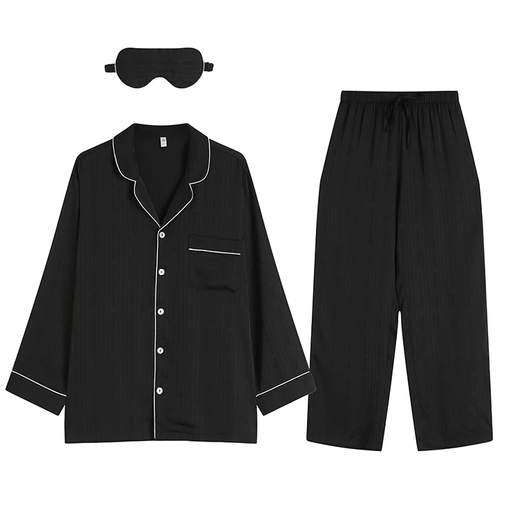 Атласная пижама RTS унисекс, одежда для сна, комплект из 2 предметов, Женская пижама с длинным рукавом, одежда для сна для женщин