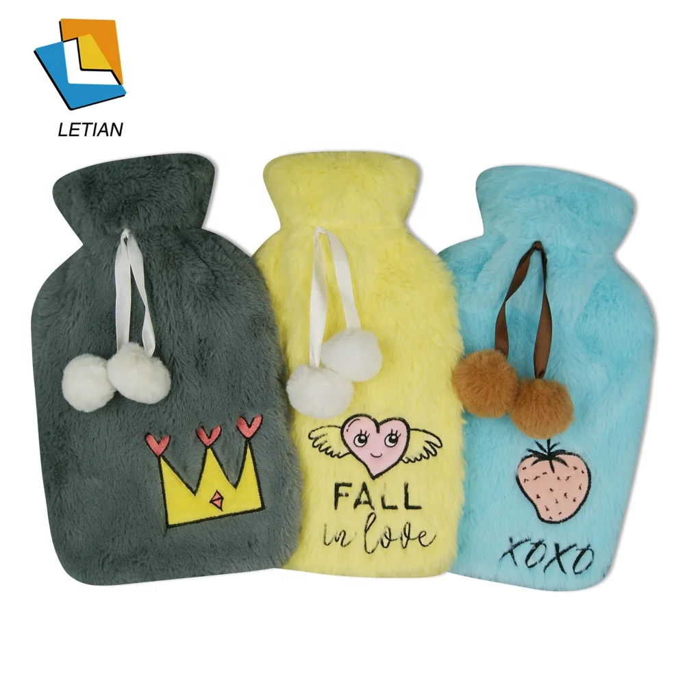 Hot-water Medical Rubber Bottle Child Plush Temperature Hot Water Bag