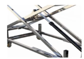 Ginee  Medical Electric hydraulic single scissor lift with tray 304 stainless steel corpse trolley for  Funeral use