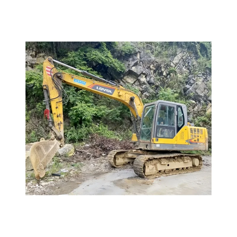 Hydraulic Crawler Excavator Machine LOVOL FR150F Medium 15 Ton China Original Second Hand Used Excavator For Sale