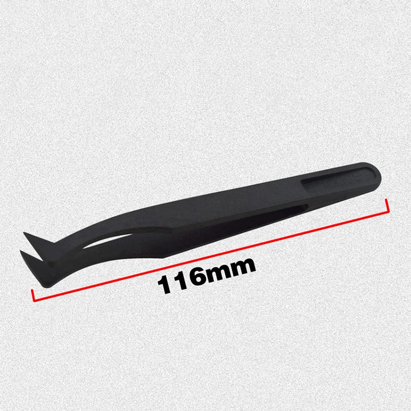 HYSTIC Black Anti-Static Tweezers Industrial Laboratory Furniture Plastic Tweezers