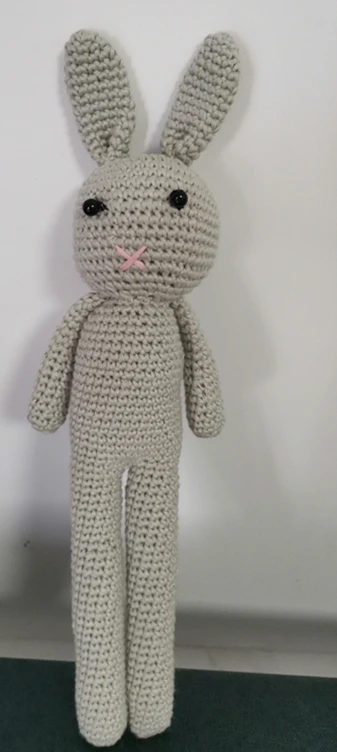 Новинка, детский подарок, вязаный кролик, игрушки-животные, детский успокаивающий спящий Мягкий Кролик, вязаные крючком плюшевые игрушки ручной работы