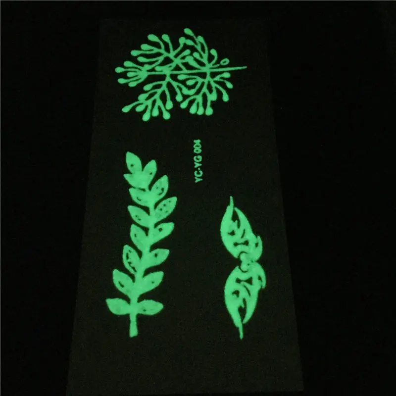 Glow In Dark Anime Cartoons Halloween Luminous Tato Tatoo For Kid Child Waterproof Temporary Tattoo Sticker