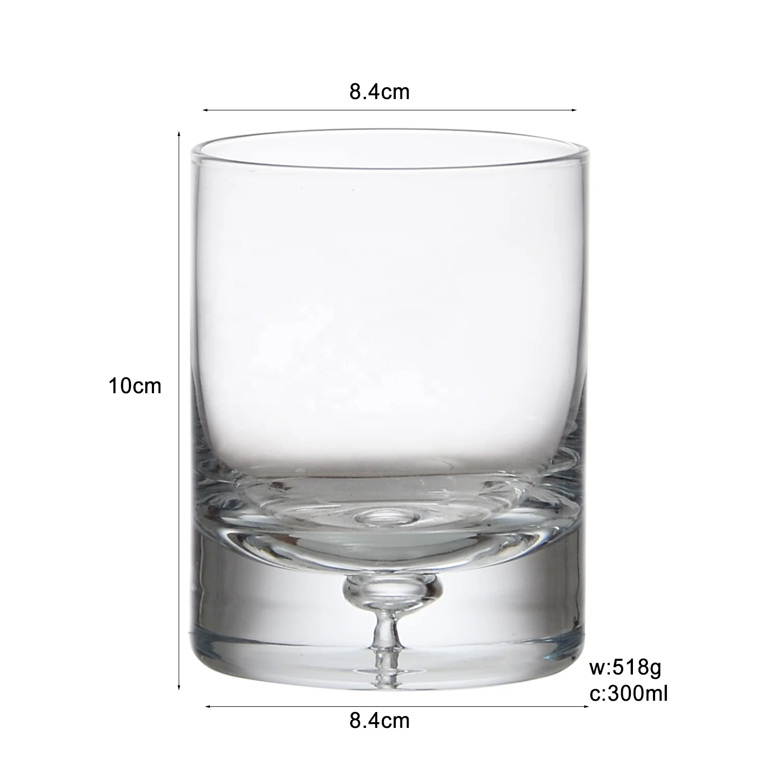 Bubble Heavy Base Whiskey Glass Drinking Glasses Stemless Wine Glass