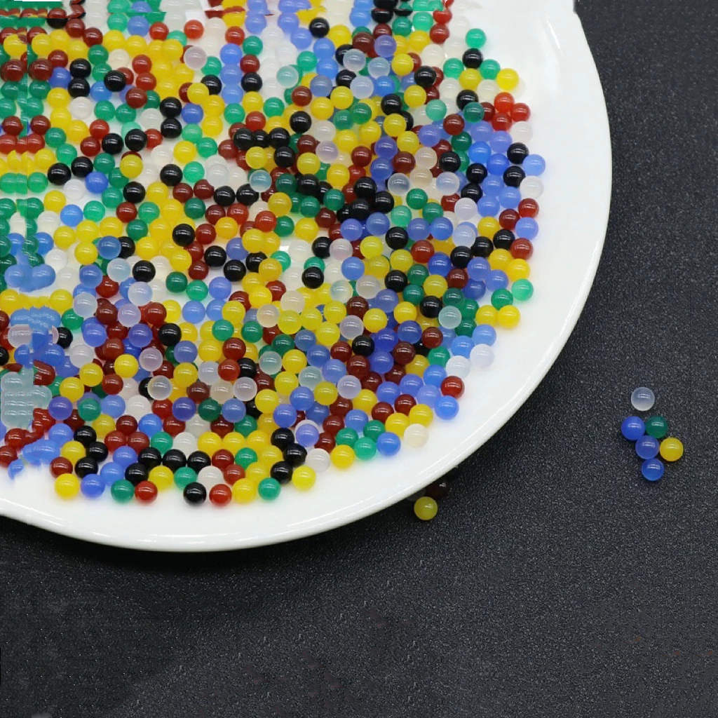 Low Price 4mm Beads Wholesale Bulk Small Sphere Natural Crystal Stone Colorful Agate 4mm Bead For Crystal Gifts