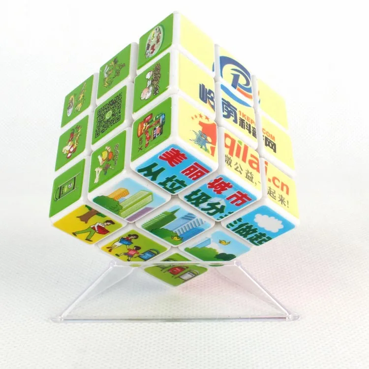 Изготовленный на заказ высокое качество 3x3 волшебный куб с фотопечатью головоломка Развивающие игрушки