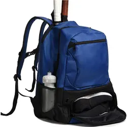 Backpack padel 20inch padded compartment polyester padel tennis racket backpack with shoe pocket