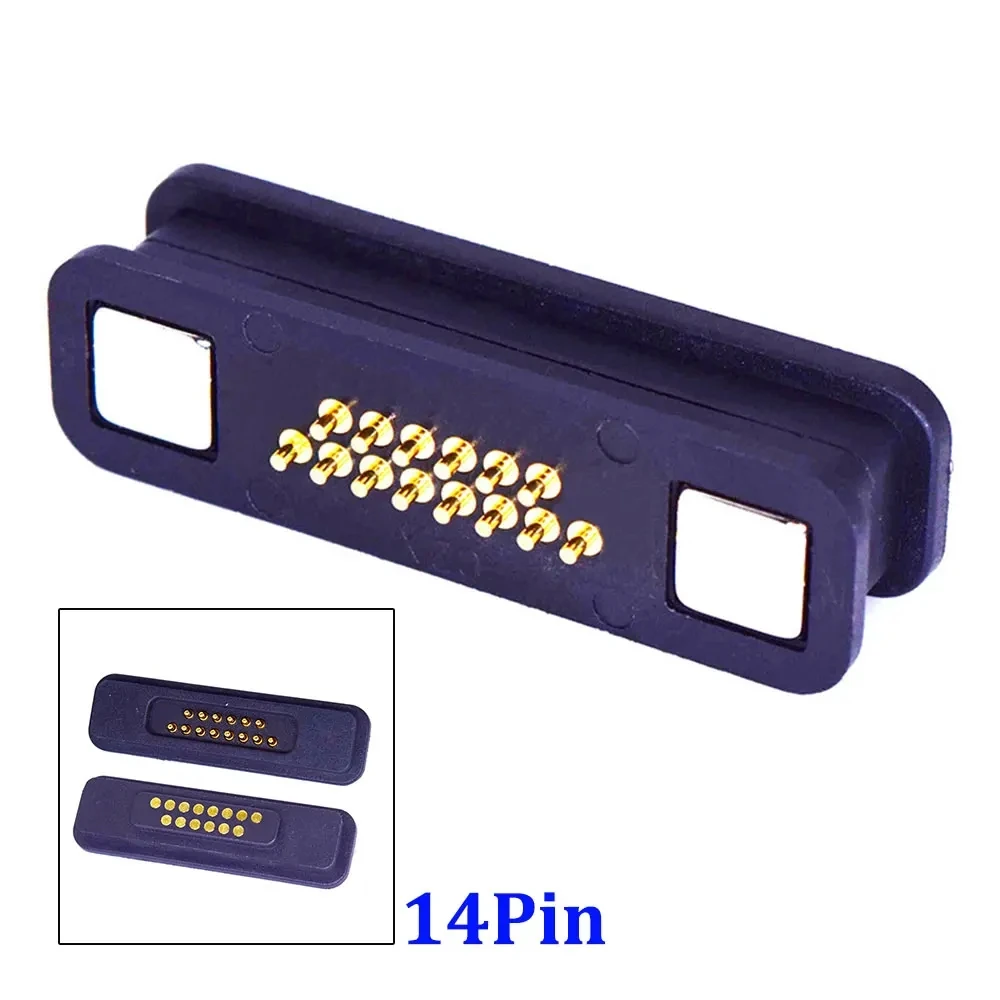 1 Pair Waterproof Magnetic 2A Pogo Pin Connector 13/14/15/16/17/18/19/20Pin Male Female Spring Loaded DC Power Socket
