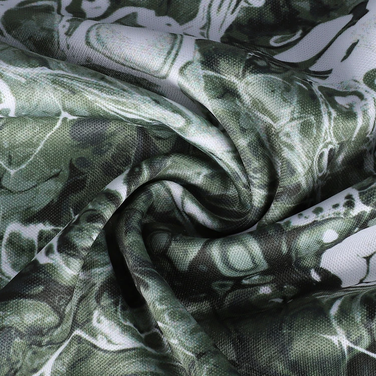 cheap Waterproof recycled 100% polyester swim skin microfiber printed Jersey fabric