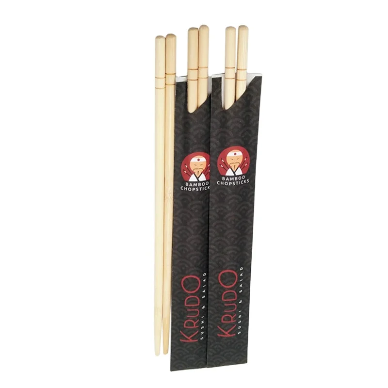 Hot Popular Logo Printing Round Bamboo Disposable Chopstick new style 20cm bamboo round chopstick