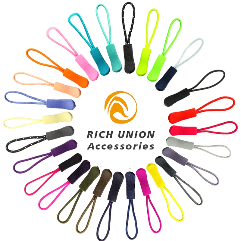 Stock ready to ship multiple color PVC Rubber Zipper Pulls for Handbag Decorative Soft Black Bag Shoes