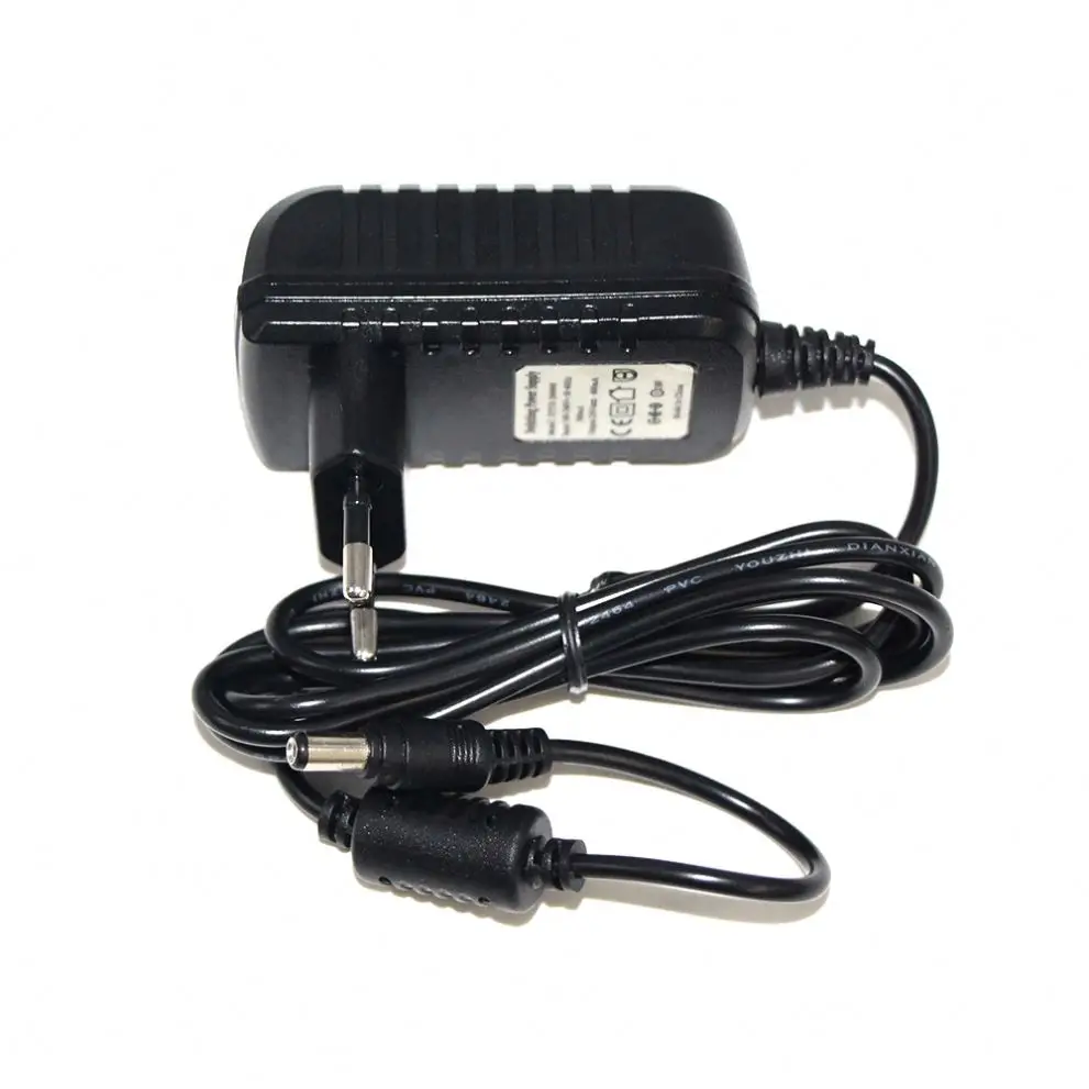 European Standard 20awg 9V 12V 0.5A 1A 2A EU Plug dc 5.5*2.1mm Connector Audio Power Adapter for Led