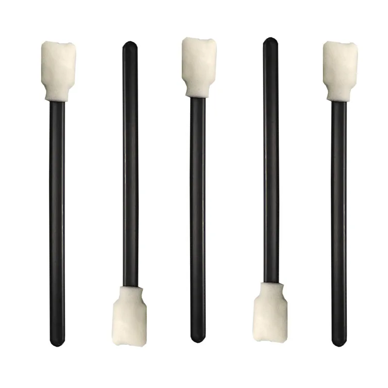 TX707 Lint Free Black Handle Square Foam Tip Cleanroom Swab for Printheads Cleaning