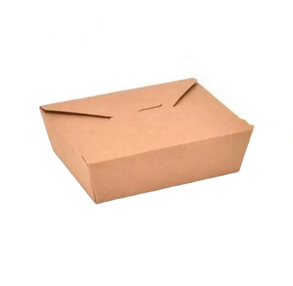 Promotion Brown Kraft Disposable Fast Food Paper Box