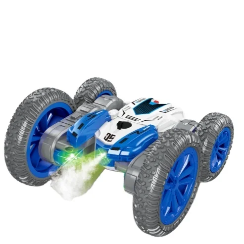 2.4ghz Remote Control Led Light Words Stunt Car Butterfly Stunt Rotation Truck Double-side Rolling Spray Car Toys