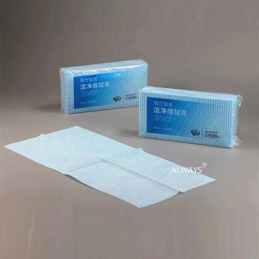 Reusable consumables spunlace wave foodservice cleaning work clothes disposable nonwoven dry wipes cleaning cloth