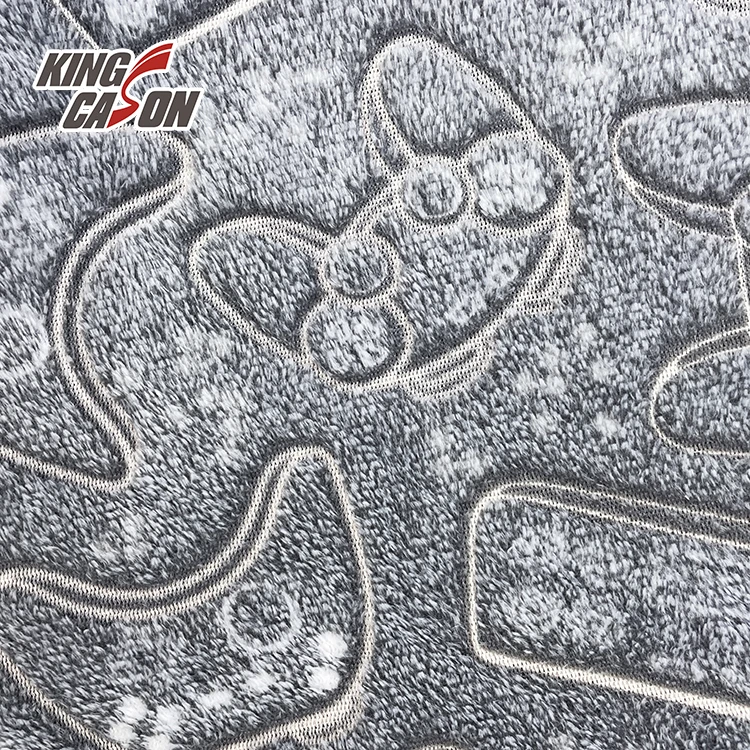 Kingcason Custom Two Side 100% polyester Game machine Pattern Recycled Glow in the dark Fleece Fabrics For South African Market