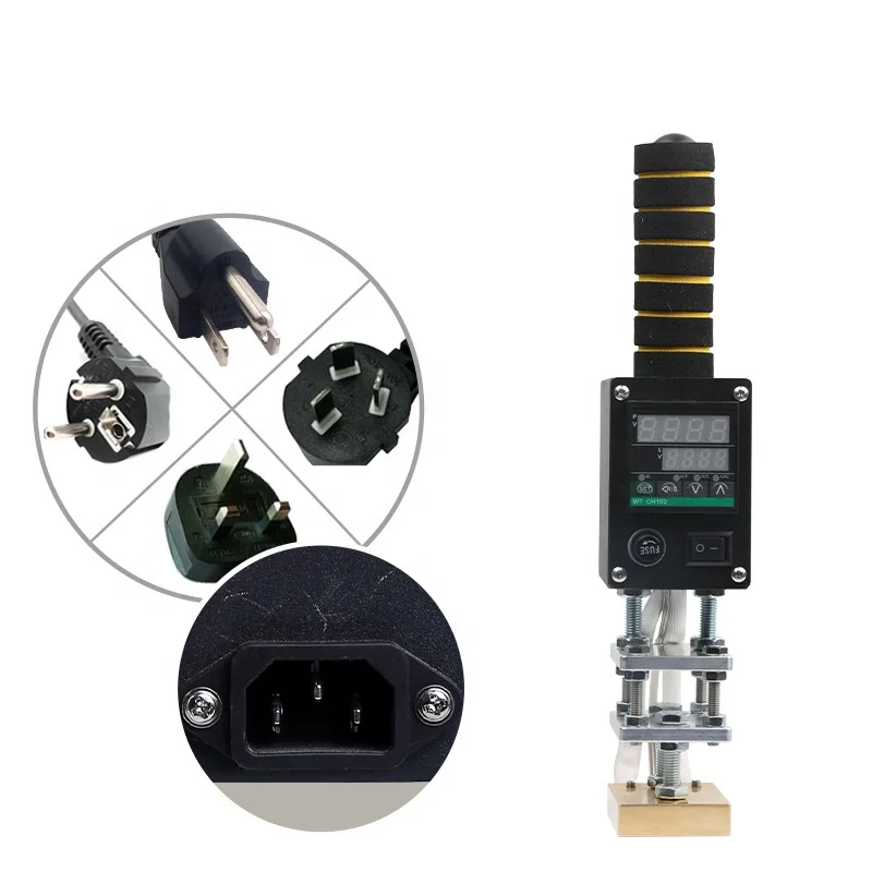 Hand Held Bronzing Machine Copper Mold Bronzing Wood Leather Coconut Logo Branding Portable Bronzing Machine Small