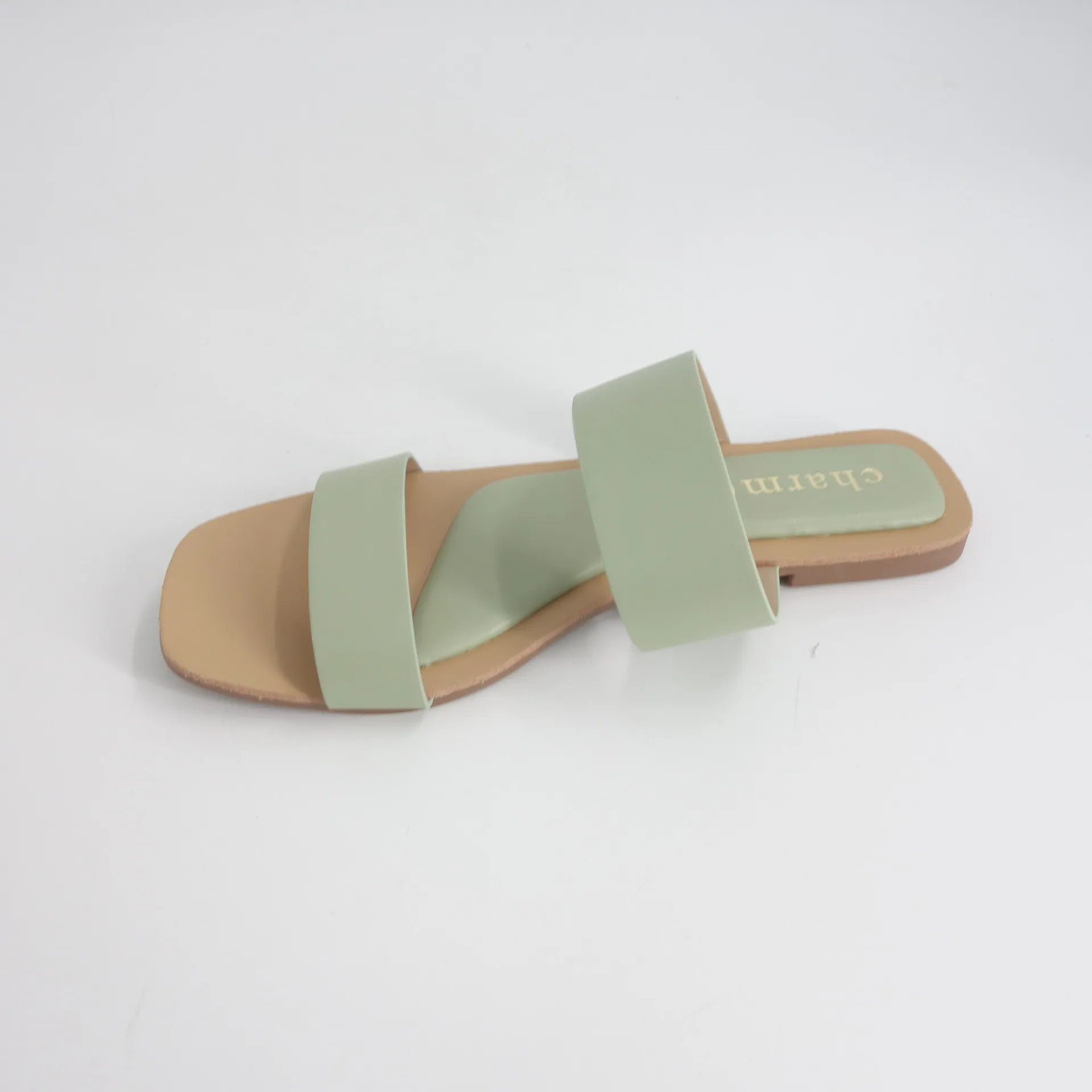 summer beach flat shoes fashion girls PU female open toe flat slippers PU Belt shoes for women