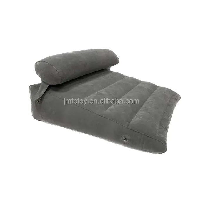 Eco-Friendly PVC Flocking Inflatable Triangle Reading Wedge Bed Pillow