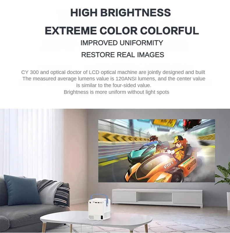 New product full HD portable projector full sealed optical engine  LCD LED video projector