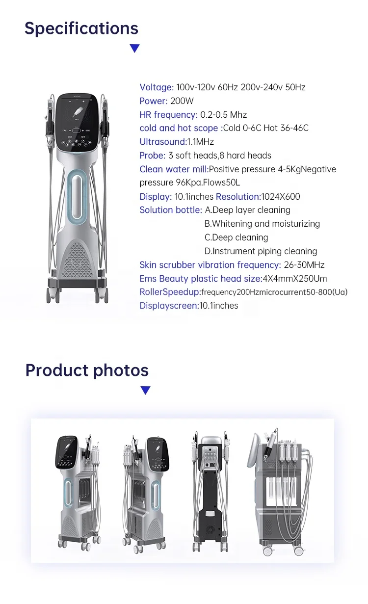 NewFace Hot Sale Professional Hydra Machine Spa Equip 9 IN 1 No Needle Meso Micro Hydrodermabrasion Facial Machine Manufacturer